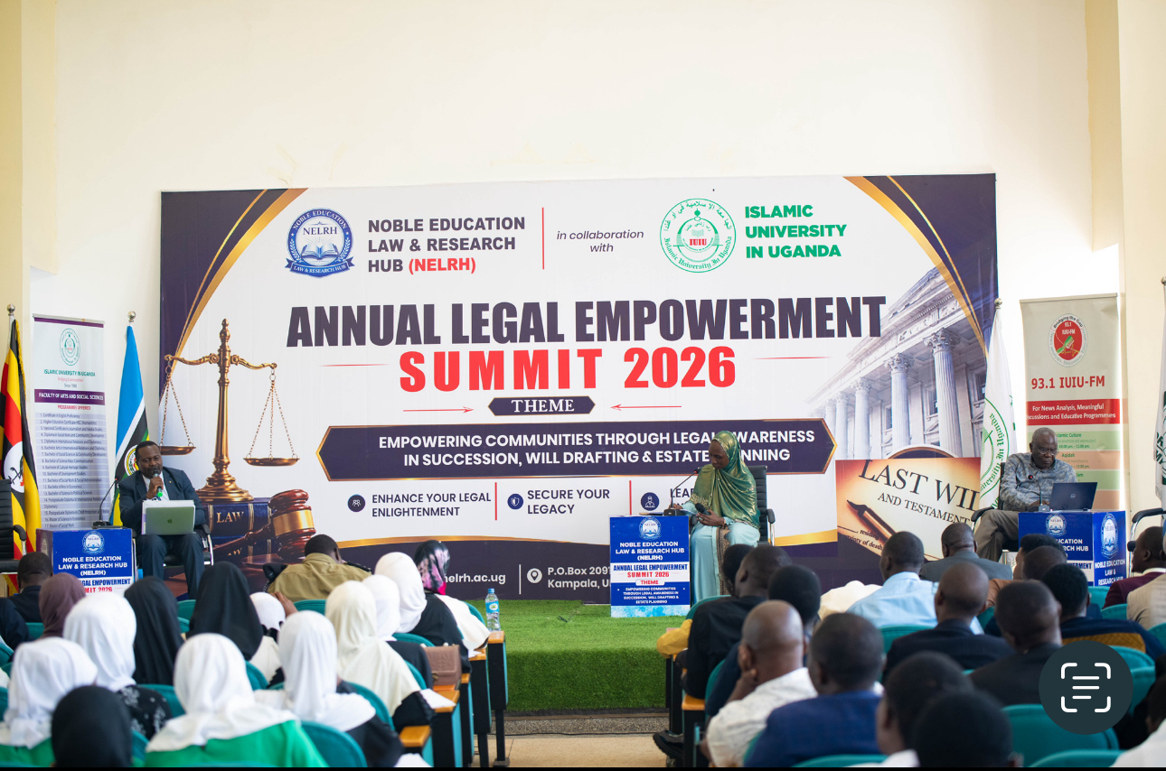 Annual Legal Empowerment Summit 2026 Organized by Noble Education Law & Research Hub | Hosted by the Islamic University in Uganda (IUIU)